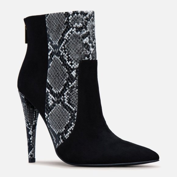 Shoe Dazzle Shoes - #NWT 9.5 BLACK & WHITE SNAKE POINTED TOE STILETTO WITH ZIPPER